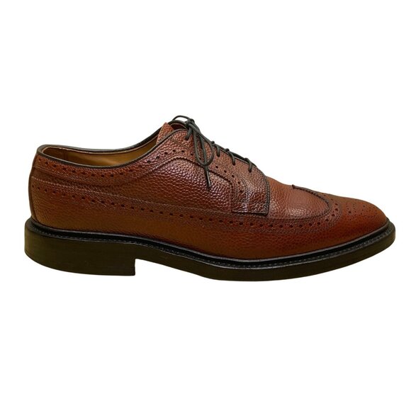 Allen Edmonds Men’s Brown Leather Classic Brogue Wingtip Dress Shoes Size 8.5c